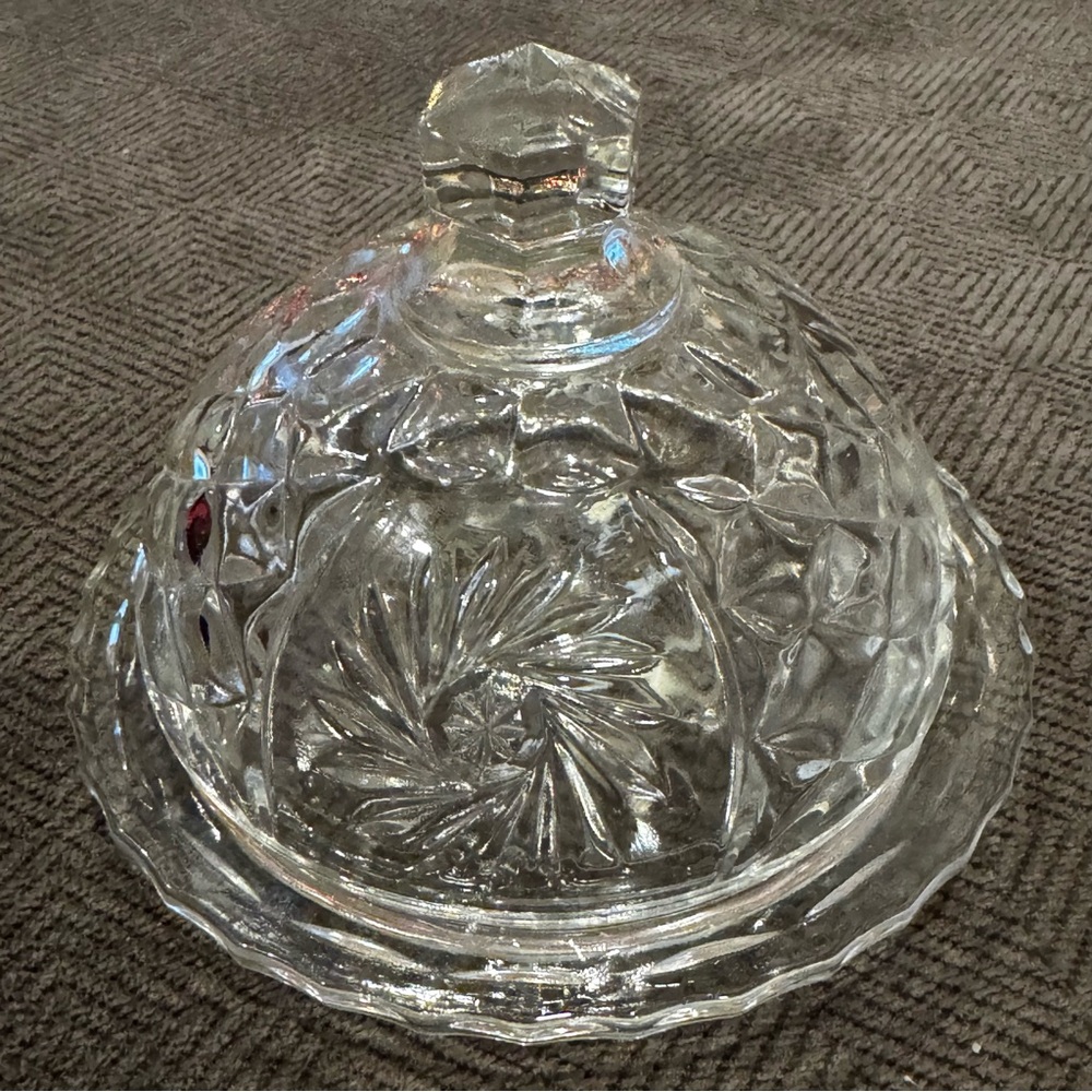 Pinwheel Butter Dish Crystal